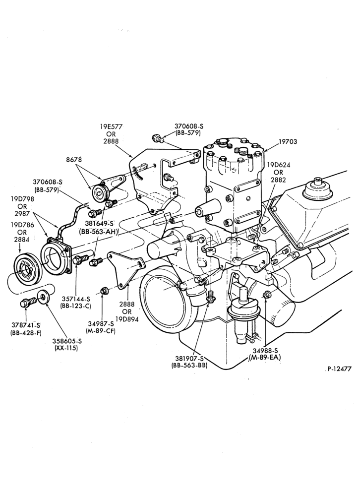 197.1 - AIR CONDITIONING-Bezels and Controls  - built-in (dealer installed) - Super/Van Wagon - integral-8 cyl. 302 (5.0L), 351 (5.8L) and 400 (6.6L)-All