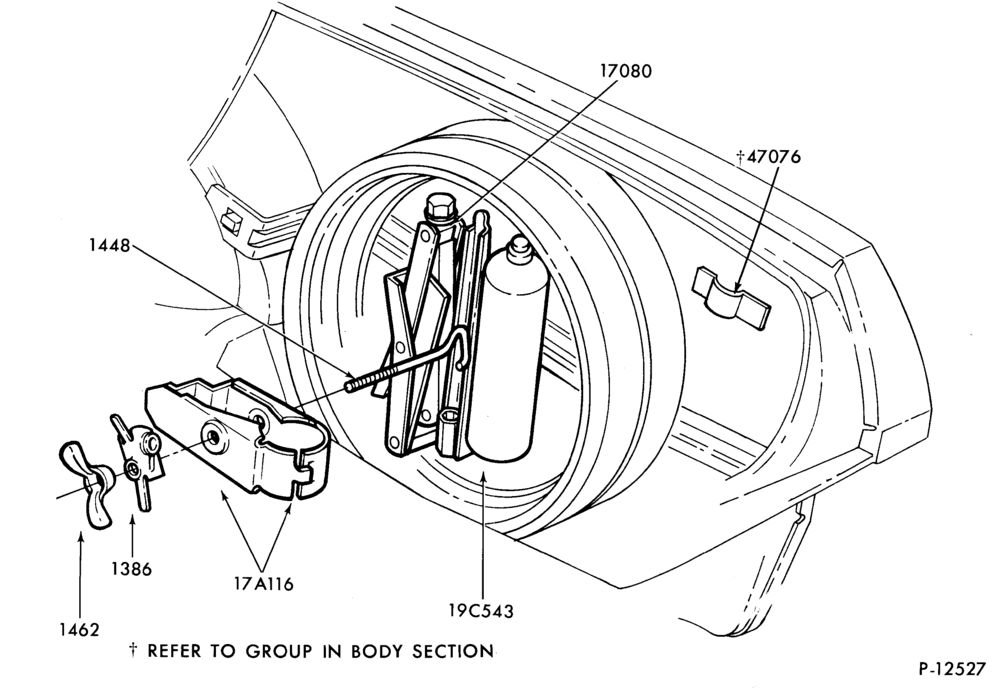 175.1 - SPEEDOMETER, BUMPERS, MIRRORS AND WIPERS-Jack and spare wheel parts - Page A