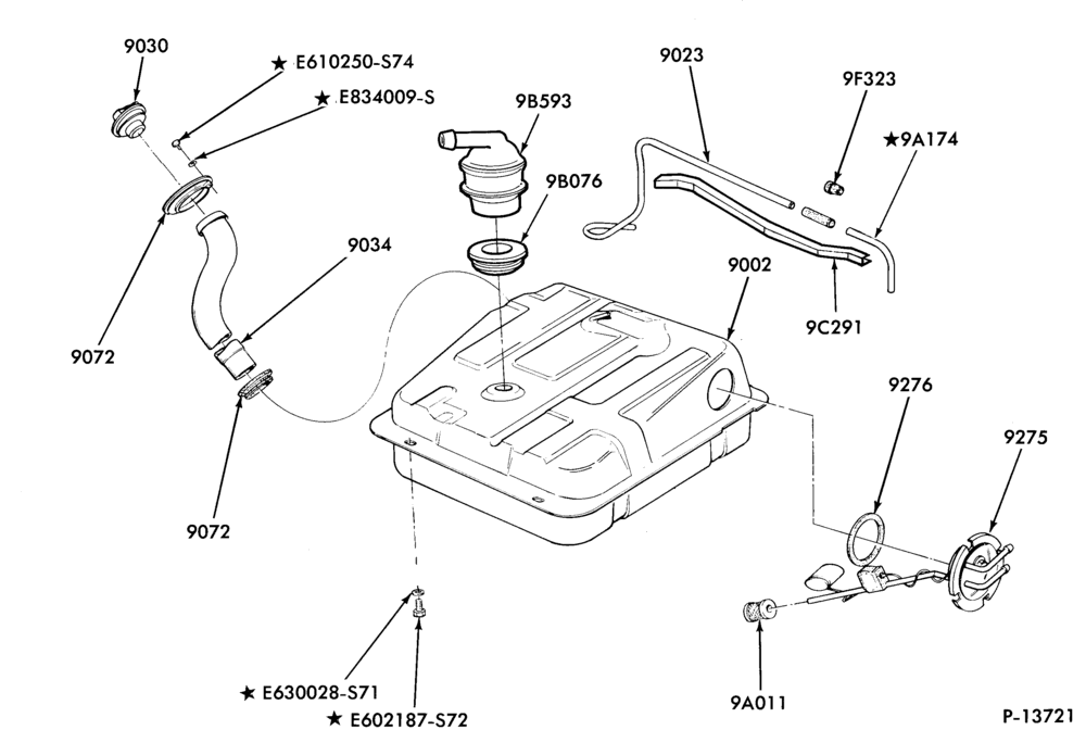 90 - 4 CYL. 1.6L (98 C.I.D.)-Fuel system