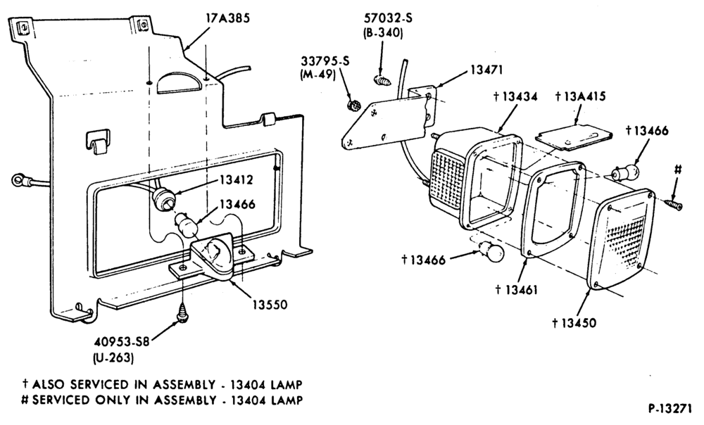 LAMPS-Rear lamp, backup lamp and related parts - body type 81, 83-F100/250