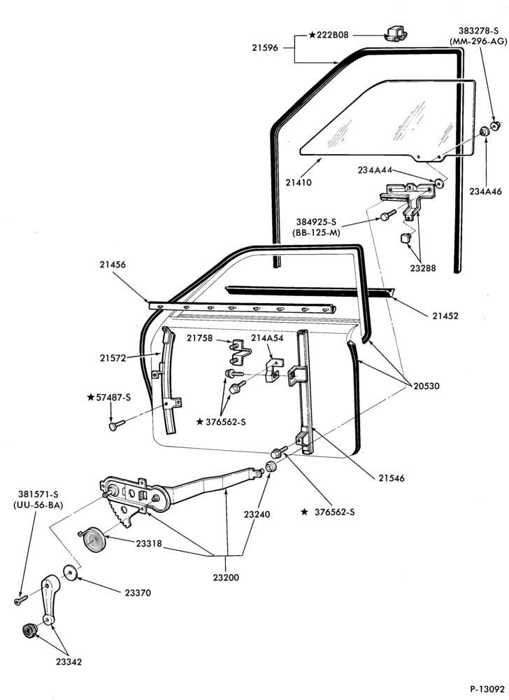 230 - BODY SIDES AND QUARTER-Window parts (front door)