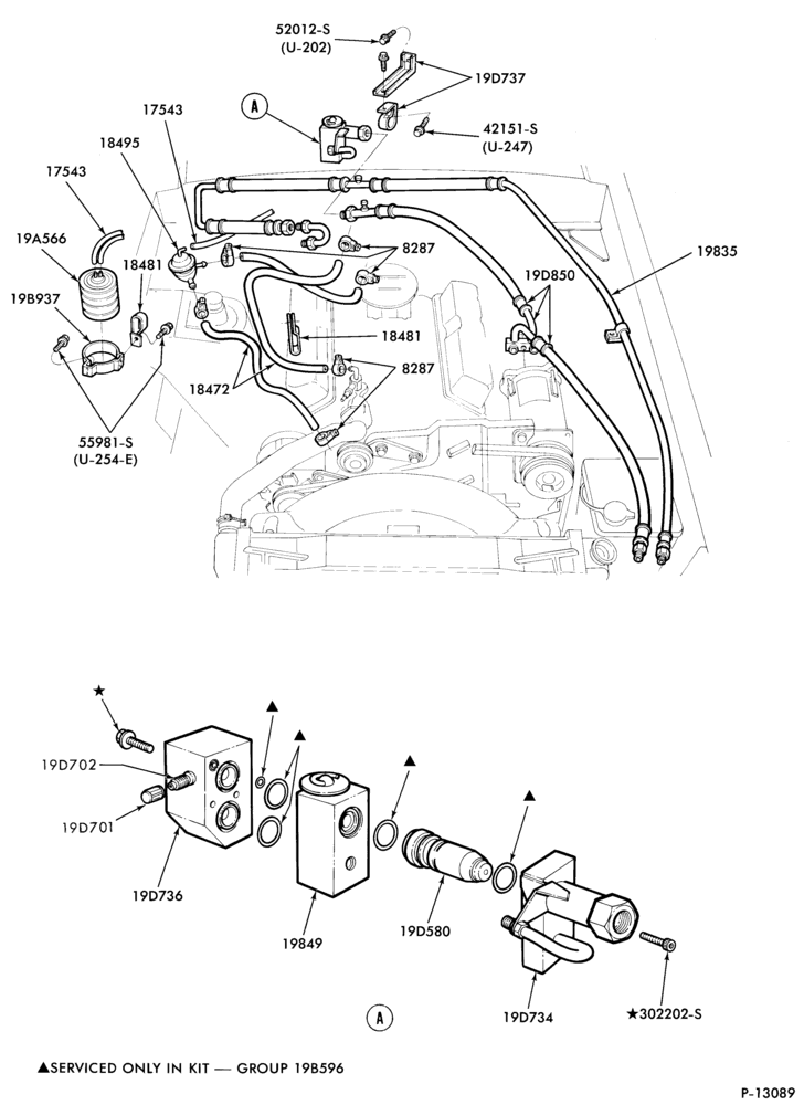 197.3 - AIR CONDITIONER-Engine Compartment - integral- 8 cyl.