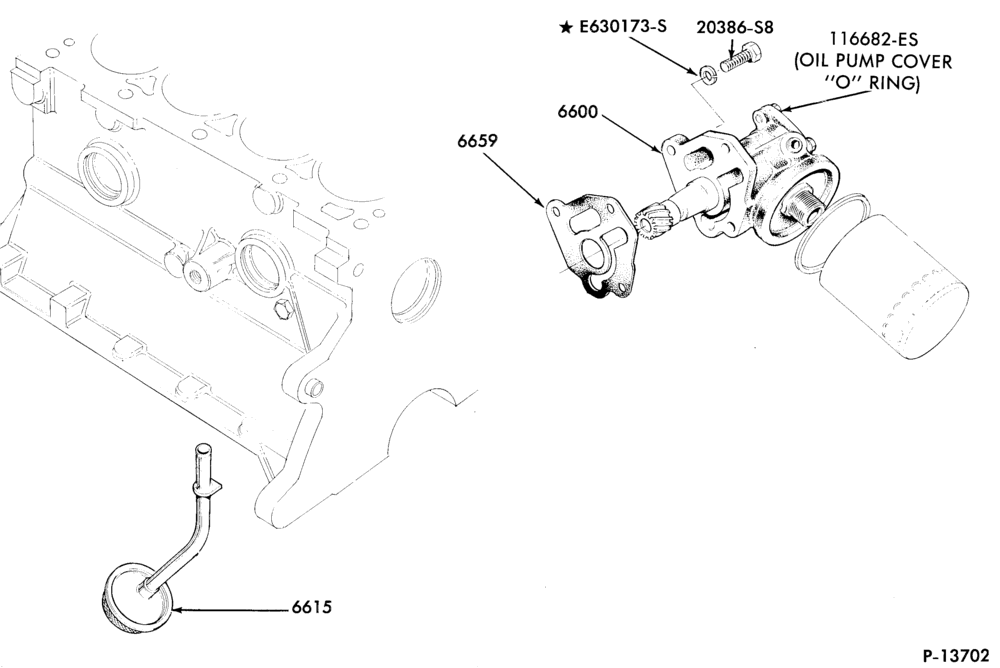 66 - 4 CYL. 1.6L (98 C.I.D.)-Oil pump, screen and related parts