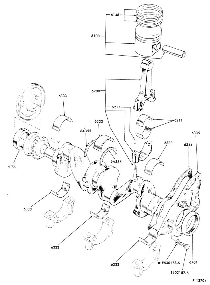 62 - 4 CYL. 1.6L (98 C.I.D.)-Piston, crankcase and related parts