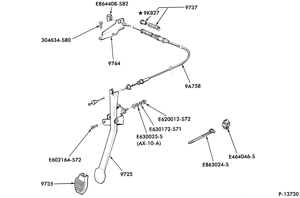 97 - 4 CYL. 1.6L (98 C.I.D.)-Accelerator linkage