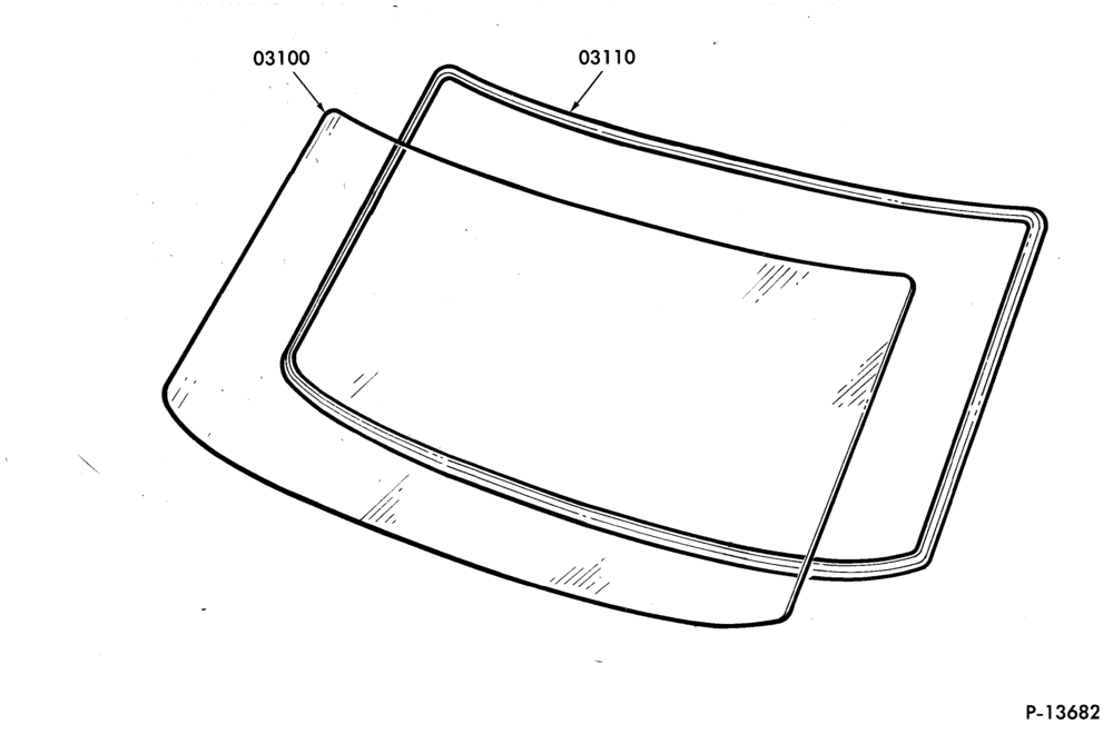 030 - INSTRUMENT PANEL AND FLOOR-Windshield - Pinto