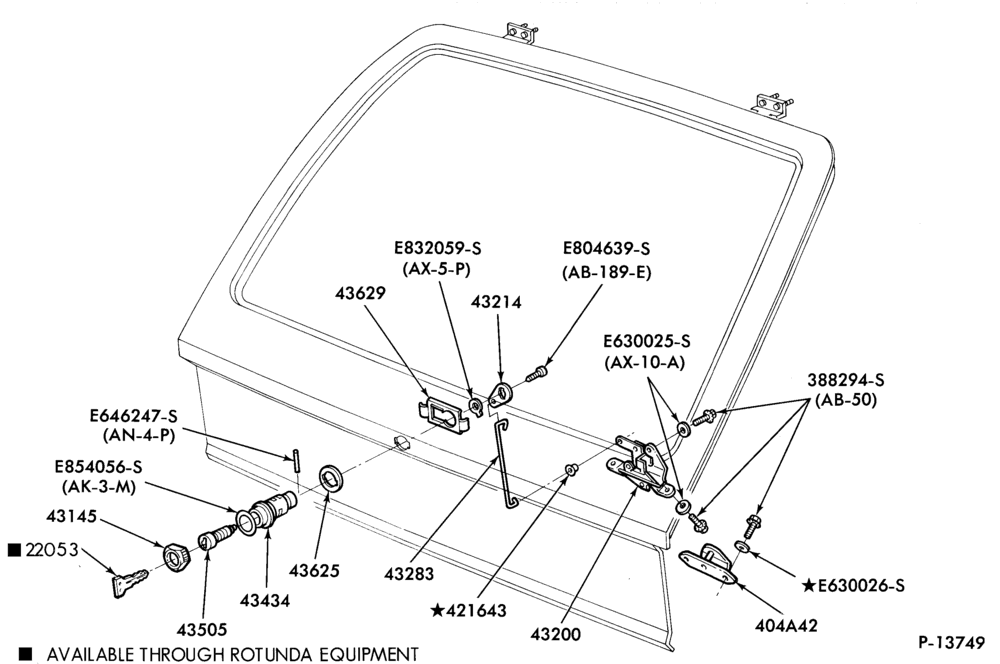 430 - ROOF-Liftgate parts - latch