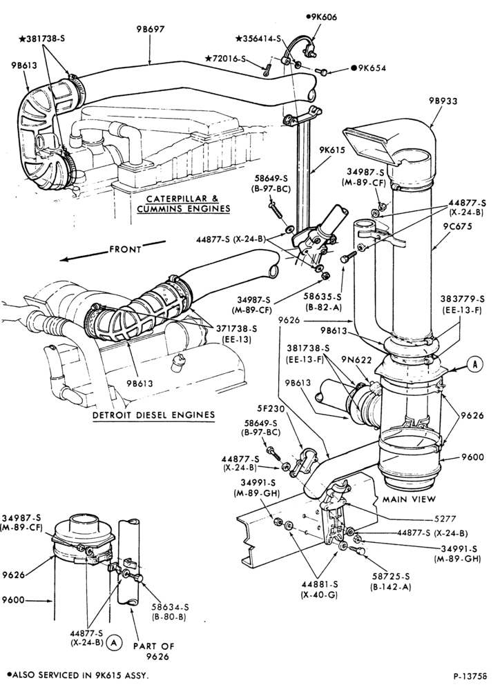 96.1 - CATERPILLAR 3406-(dry type) CL-CLT900-frame mounted (Donaldson)