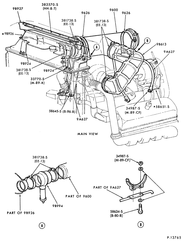 96.1 - DETROIT 8V-71-(dry type) CL-CLT900- (8V-71T)-engine mounted- (Donaldson)