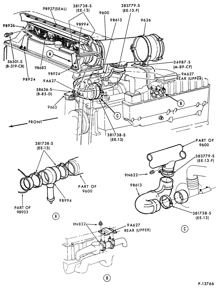 96.1 - CUMMINS NH, NHC, NTC, PT-(dry type) CL-CLT900- (NTC-290, NTC-350)-engine mounted (Donaldson)