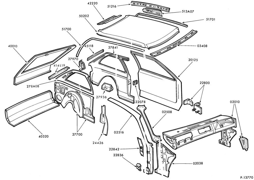 X - SHEET METAL-64 - upper body