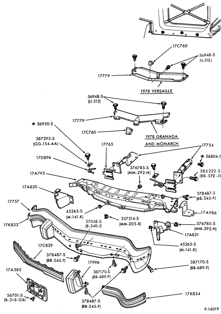 176 - SPEEDOMETER, BUMPERS, MIRRORS AND WIPERS-Bumper- front - Page A