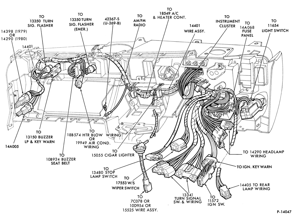 140.1 - ELECTRICAL SYSTEMS-Wiring system - instrument panel