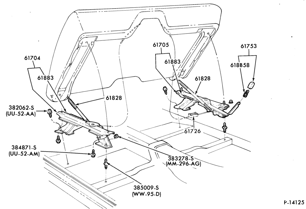 600.1 - SEATS AND SEAT BELTS-Front seat parts - bucket - full width - lower half - manual