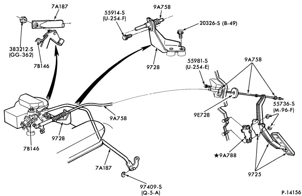 97 - 8 CYL. 4.2L (255 C.I.D.)-Accelerator linkage