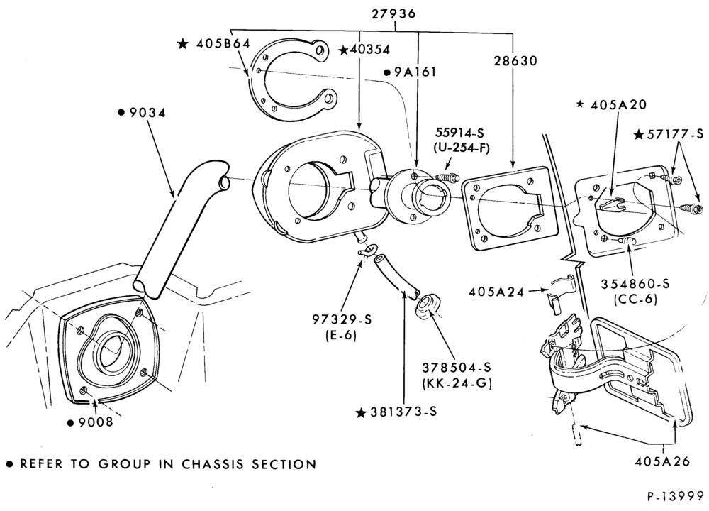 430 - ROOF-Fuel filler door