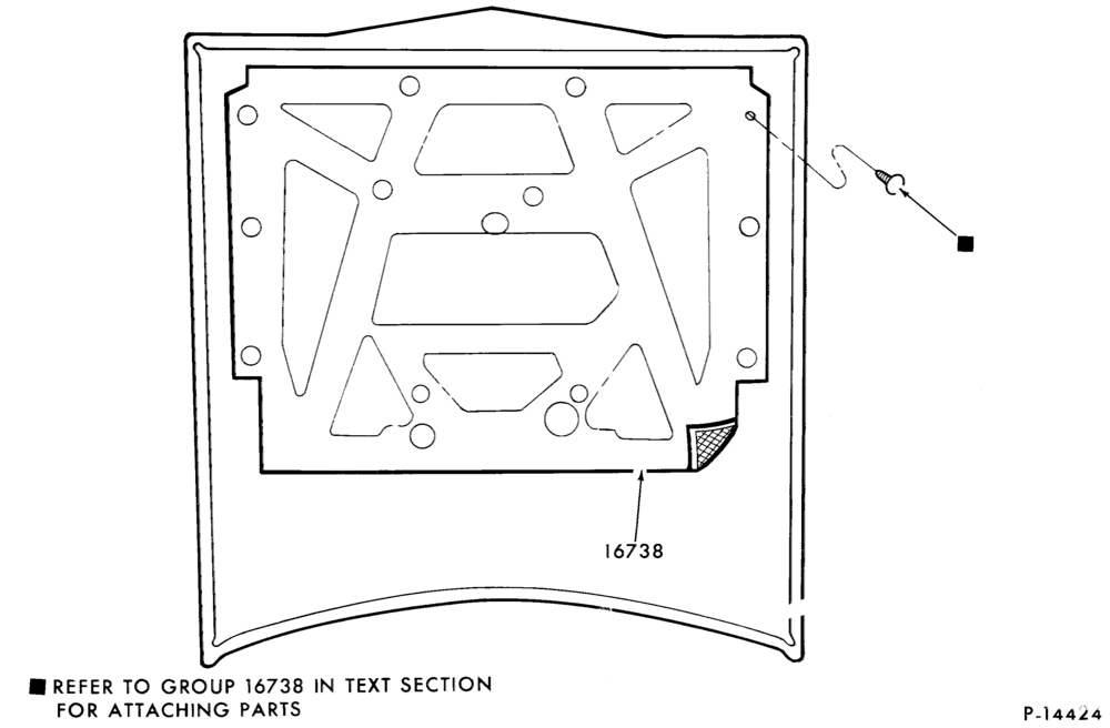 166 - FENDERS AND HOODS-Hood - insulator