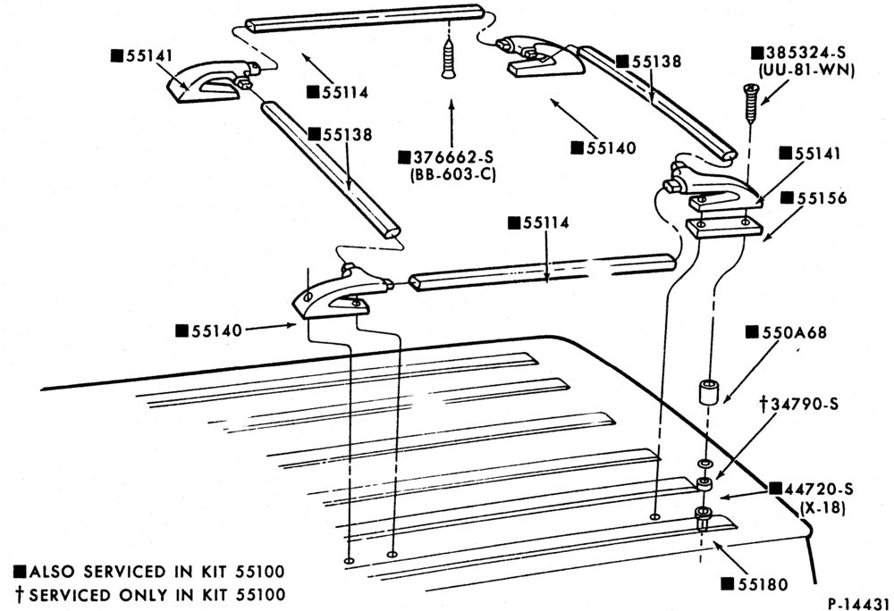 400 - TRIM-Roof rail kit (sport)-All