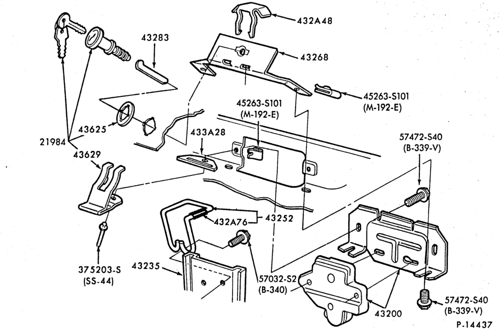 430 - LIFT/TAILGATE, LUGGAGE & BACK WINDOW-Latch parts (luggage compartment)
