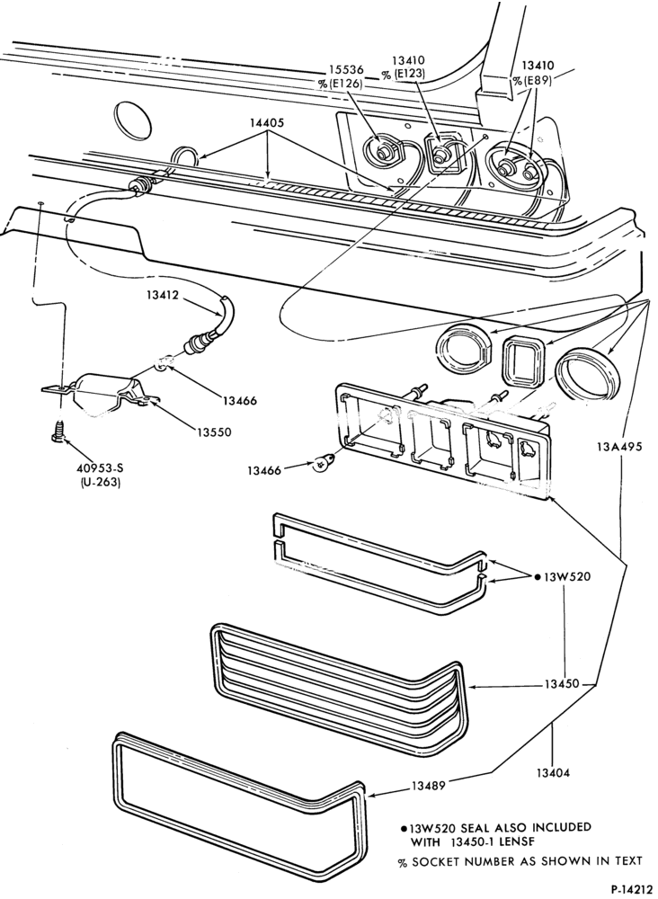 134 - LAMPS-Rear lamp, backup and license plate lamp