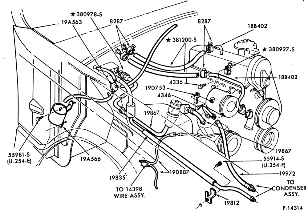 197.1 - AIR CONDITIONER-Engine Compartment- integral - 4 cyl.