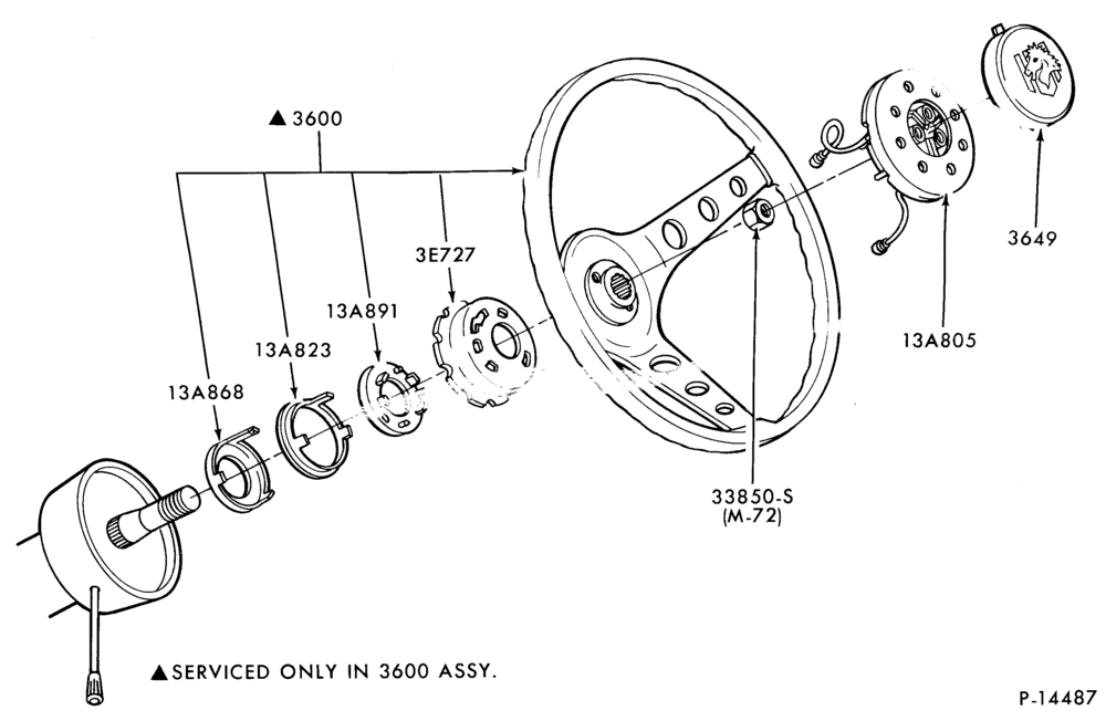 137 - STEERING-Steering wheel - 3 spoke sport