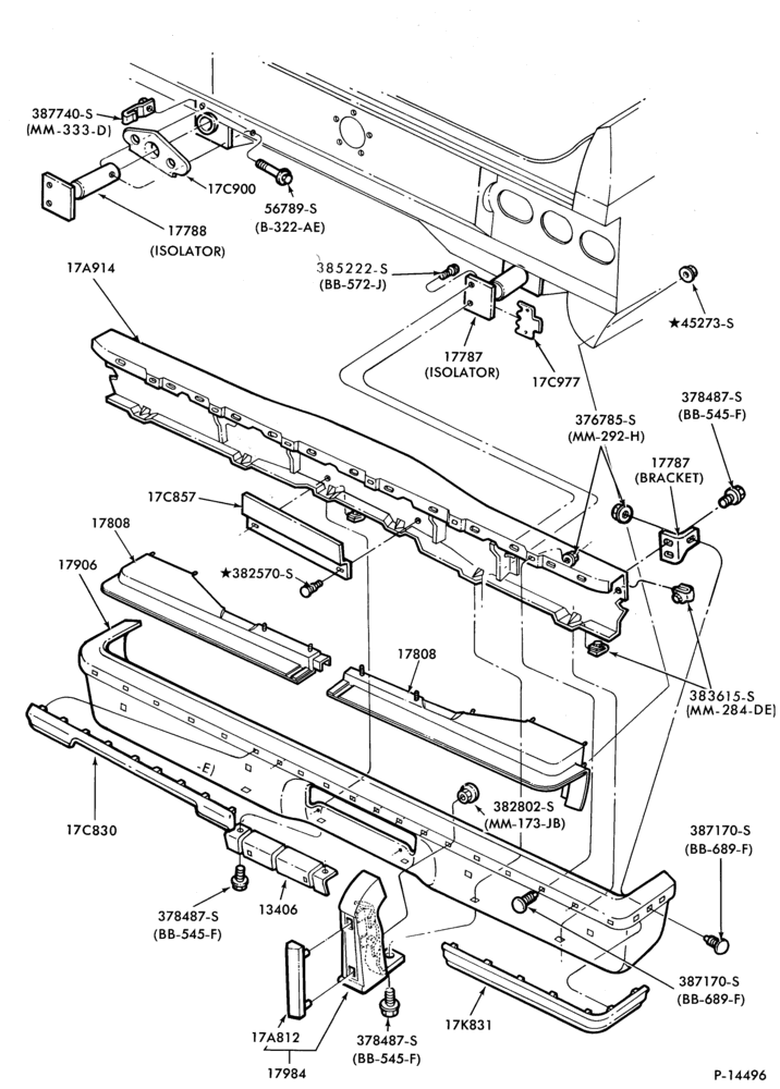 176.1 - SPEEDOMETER, BUMPERS, MIRRORS AND WIPERS-Bumper- rear - Page A