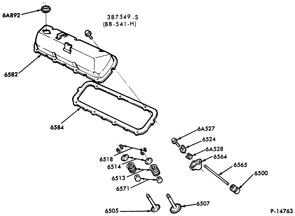 60.1B - 8 CYL. 7.0L GAS - MFI-VALVES, PUSHRODS, ROCKER ARM COVER-F-FT600/900