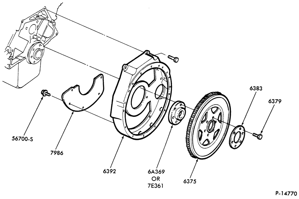T75 - SUPPORTS-(1988/)- adapter, flywheel housing-B-C-CF-CFT-CT-
