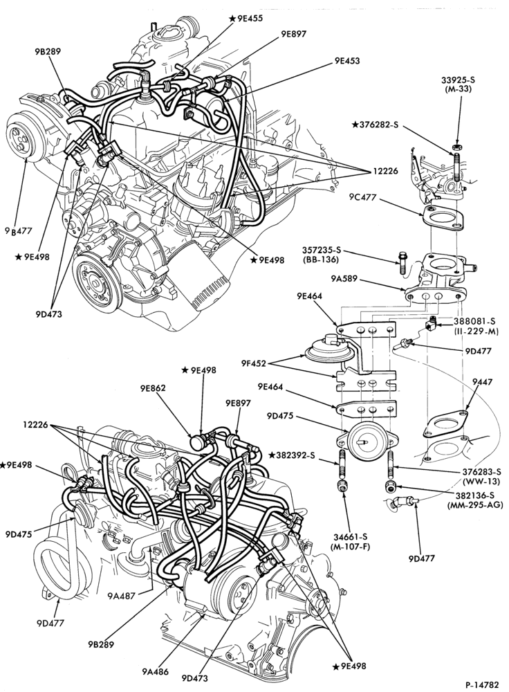 94.5 - 6 CYL. 4.1L (250 C.I.D.)-recirculation (E.G.R.)- Calif. only