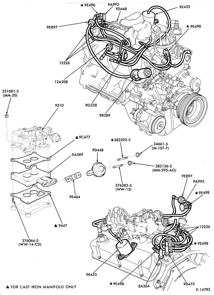 94.6 - 8 CYL. 4.2L (255 C.I.D.)-recirculation (E.G.R.)- w/high altitude carb.