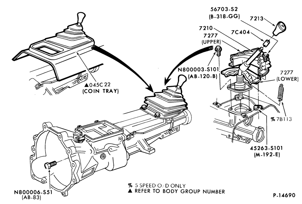 72.1 - EXTERNAL PARTS-Shift mechanism - floor mounted - SR4 (RAD)-4/S