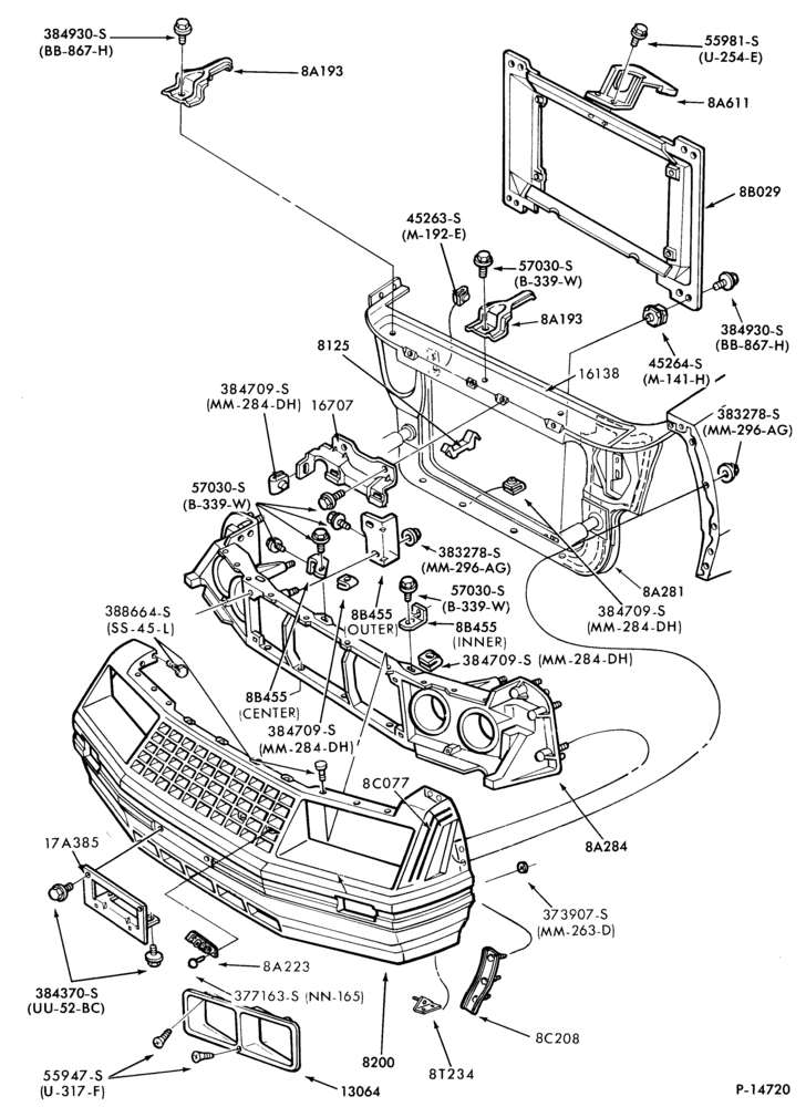 RADIATOR, GRILL AND COOLING-RADIATOR GRILLE & RELATED PARTS- Mustang