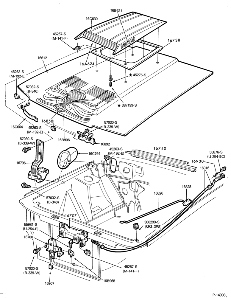 166 - FENDERS AND HOODS-Hood - Mustang