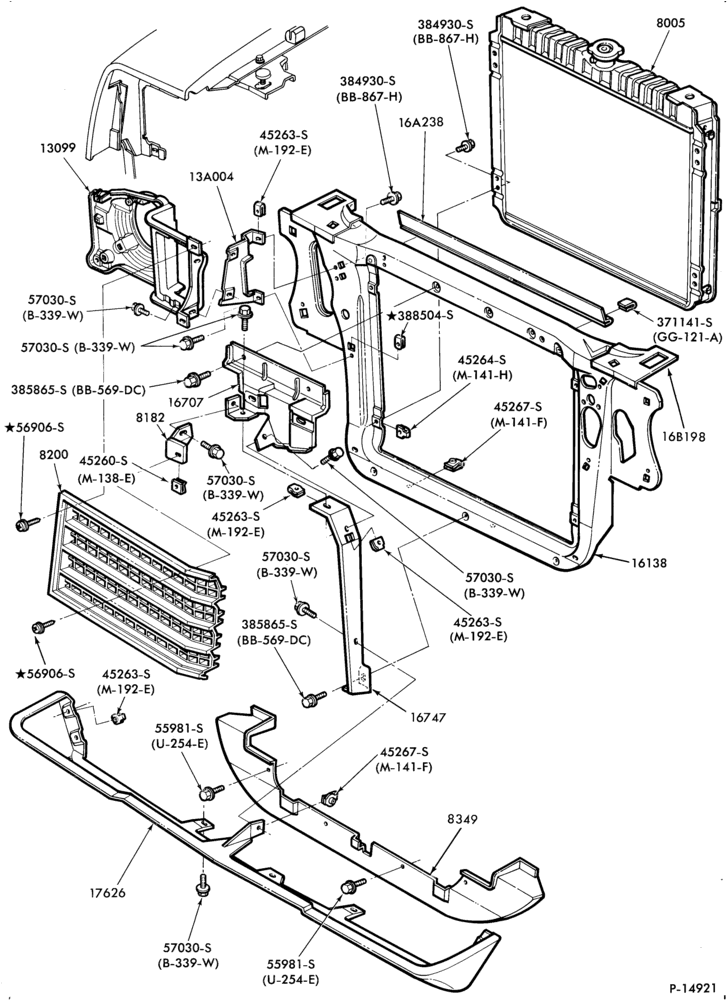 82 - RADIATOR, GRILL AND COOLING-RADIATOR GRILLE & RELATED PARTS