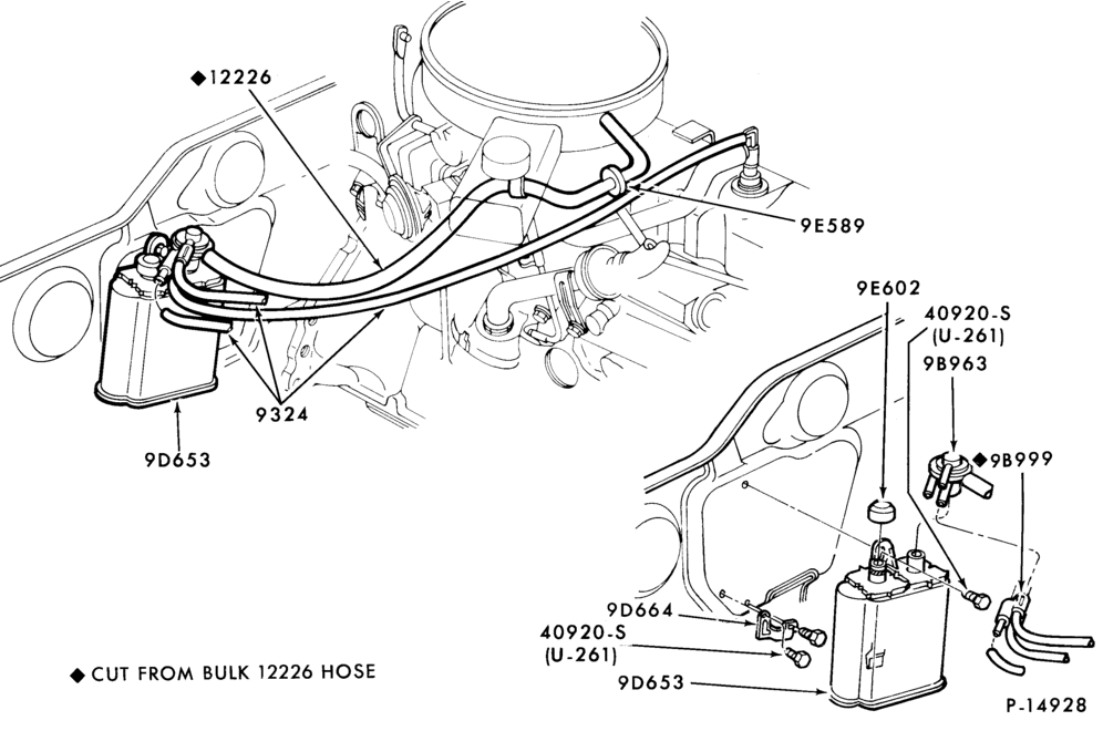 96.1 - 6 CYL. 4.1L (250 C.I.D.)-Fuel vapor canister and related parts