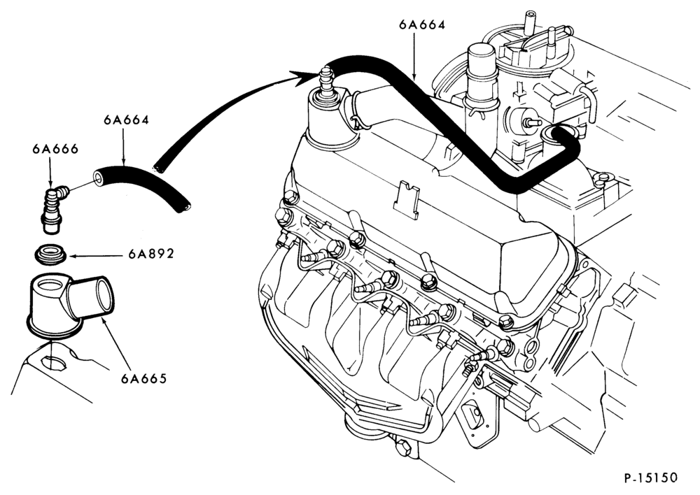 66.1 - 8 CYL. 6.1L AND 7.0L (370 AND 429 C.I.D.) GAS-C-CT600/800-w/o heavy duty dry air cleaner
