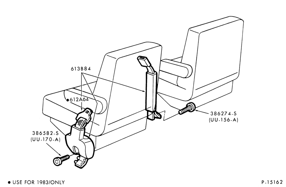 620 - SEAT BELTS-Seat belt installation - 2nd row captains chair-All
