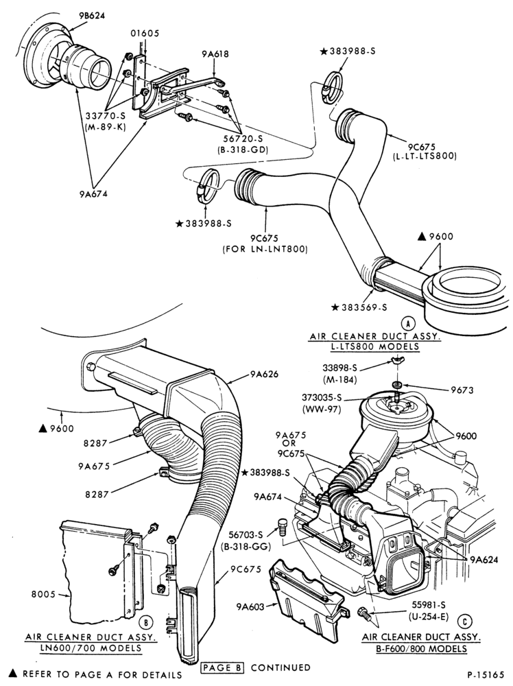 96 - 8 CYL. 6.1L, 7.0L GAS - EXC. M.F.I.-Air cleaner - (dry type) - Page B
