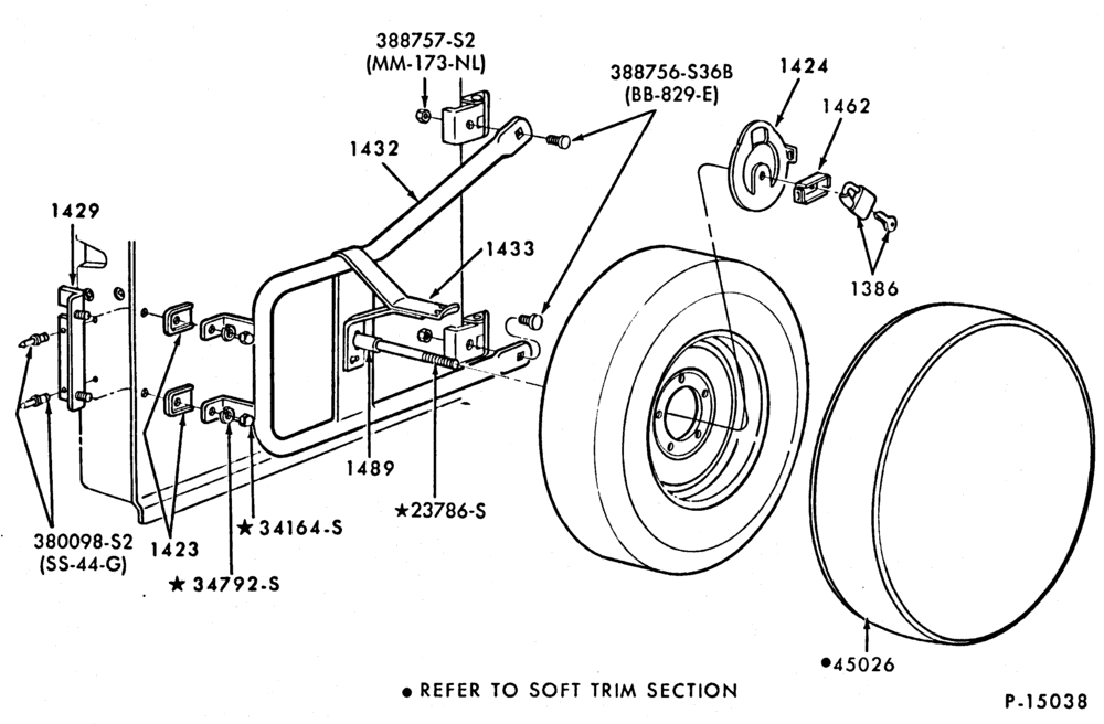 SPARE WHEEL CARRIERS-(Super Van/Wagon)- swing away-E100/150