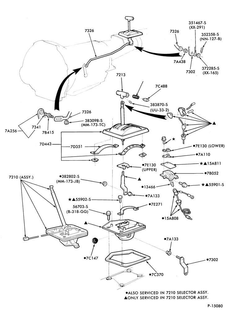 A72.1 - C5 TYPE - EXTERNAL PARTS-EXTERNAL PARTS- shift mechanism - console mounted-F,J,P,MP