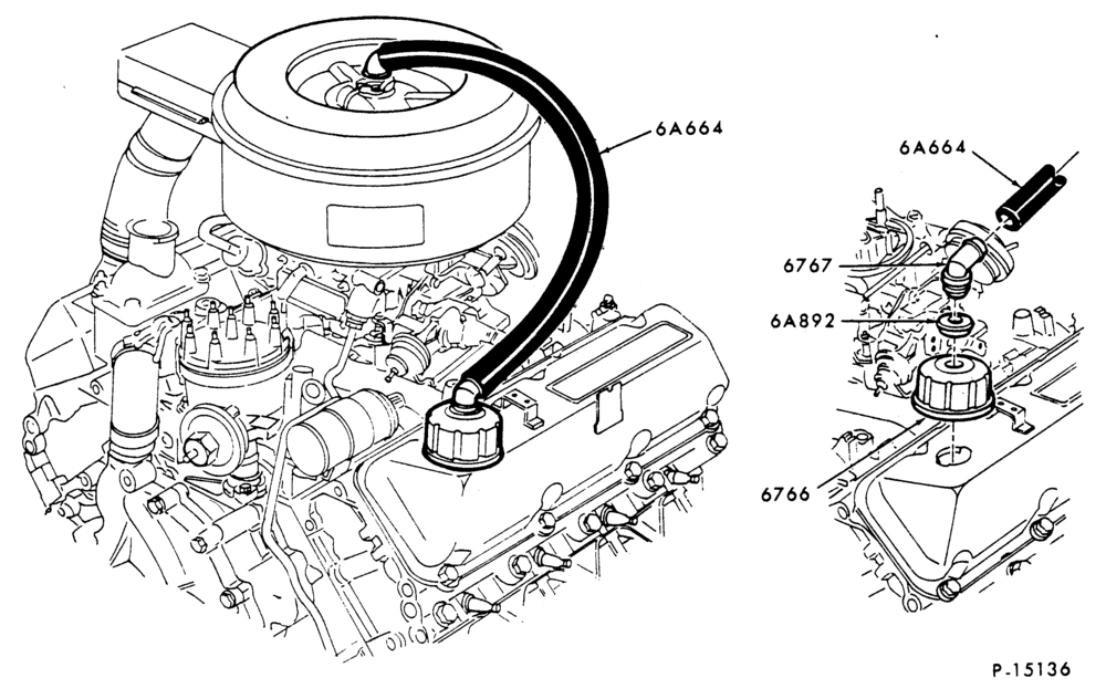 8 CYL. 6.1L, 7.0L GAS - EXC. M.F.I.-EMISSION REDUCTION SYSTEM-F-FT600/900