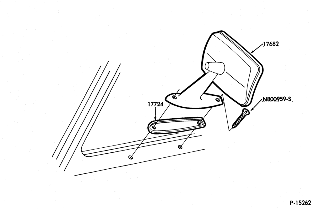 176.1 - MIRRORS-Mirror - outside - door mounted - type 1-F150/350,F(Super Duty)