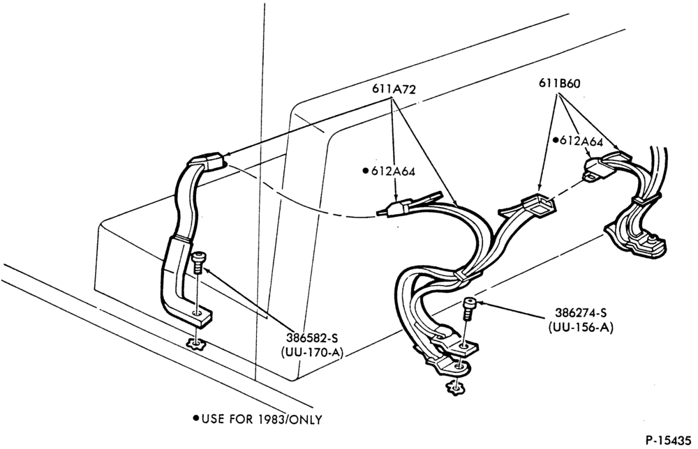 620 - LIFT/TAILGATE, BACK-OF-CAB, BACK WINDOW-Front seat belt - w/o retractor-F-FT600/900
