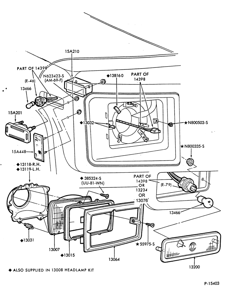 LAMPS-Headlamp, parking lamp, turn signal lamp and related parts-F-FT600/900