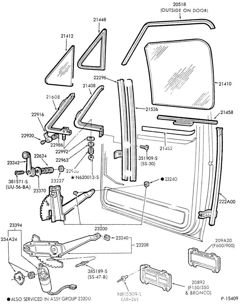 200 - COWL-Door window parts-F-FT600/900