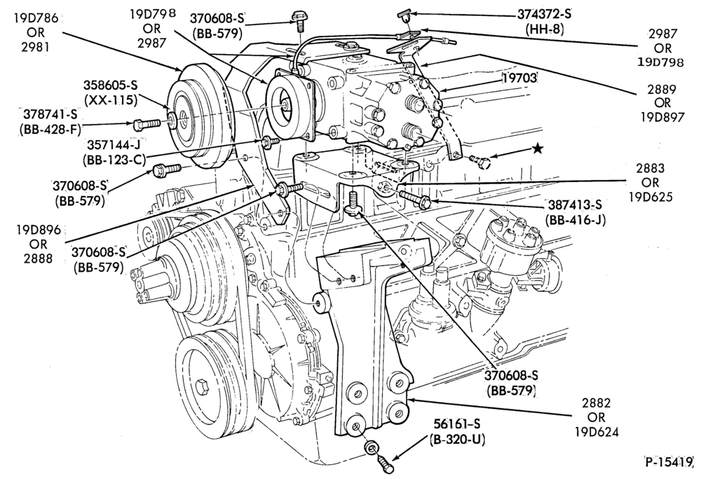 197.1 - AIR CONDITIONING-Bezels and Controls  - built-in (dealer installed) - Super/Van Wagon- integral-6 cyl. 300 (4.9L)-E100/350