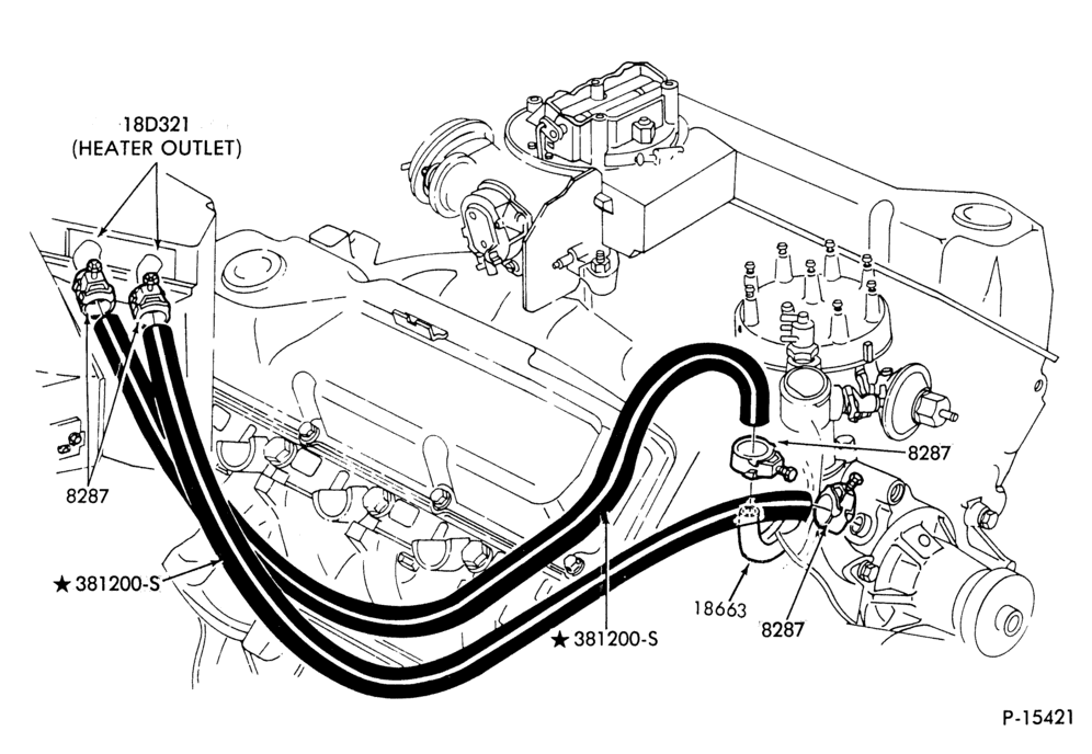 184 - HEATERS-Heater Hose-main-6 and 8 cyl.-All