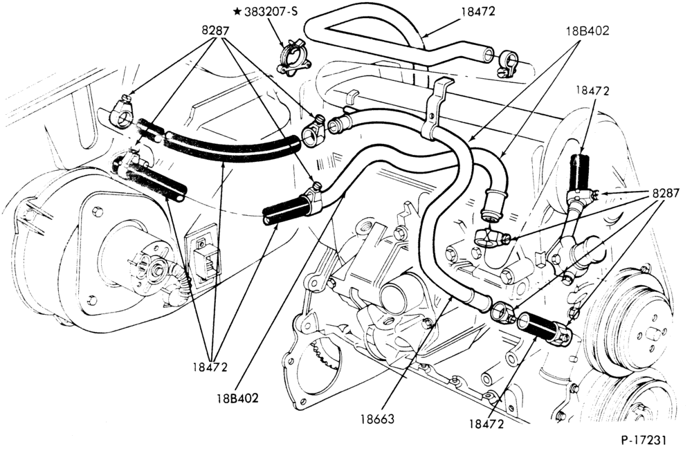 184 - HEATER HOSES-HEATER HOSES- 4 cyl. 134 (2.2L)-diesel-R