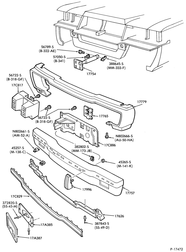 176 - SPEEDOMETER, BUMPERS, MIRRORS AND WIPERS-Bumper- front